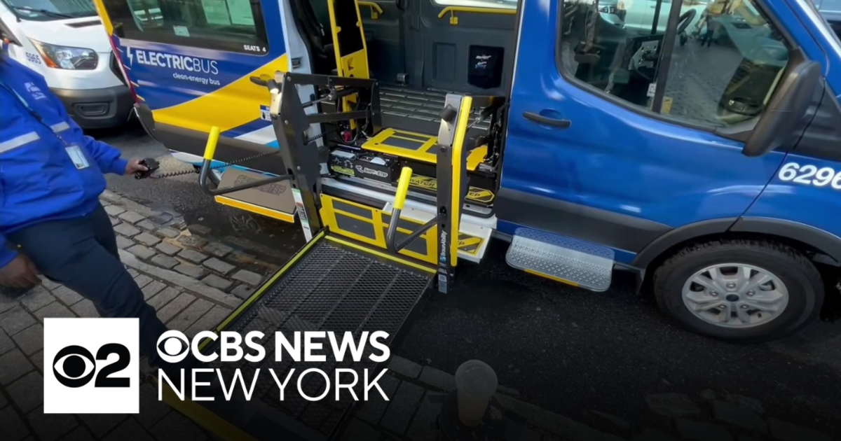 MTA unveils electric-powered Access-A-Ride van - CBS New York