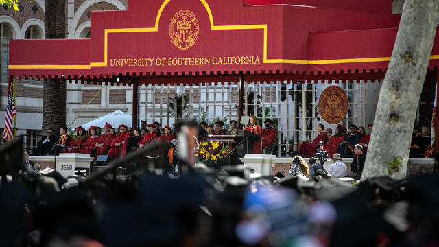 2022 graduates attend The University of Southern Californias commencement ceremony 