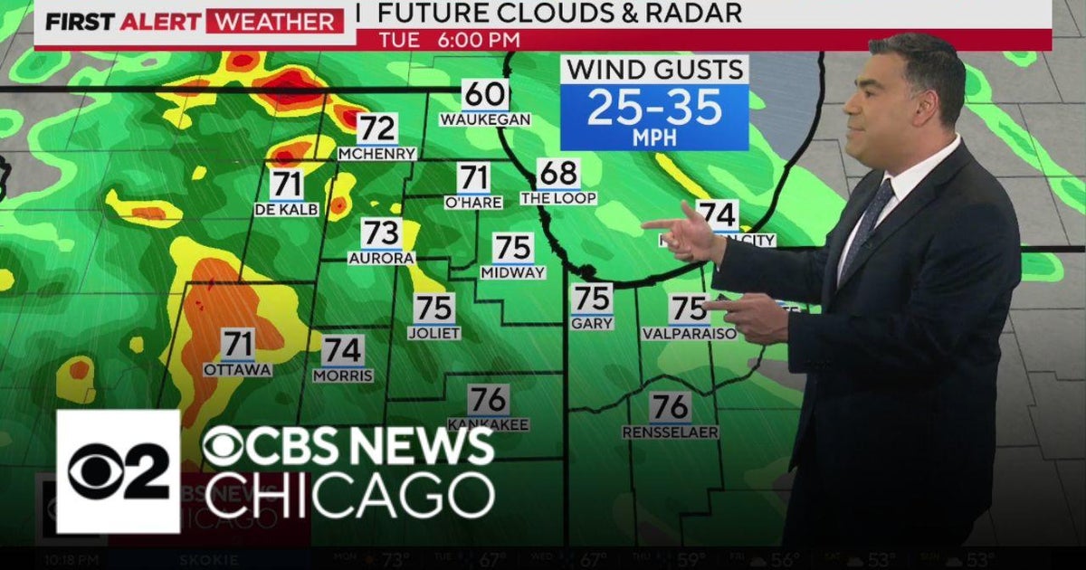 Potentially severe storms coming to Chicago on Tuesday - CBS Chicago