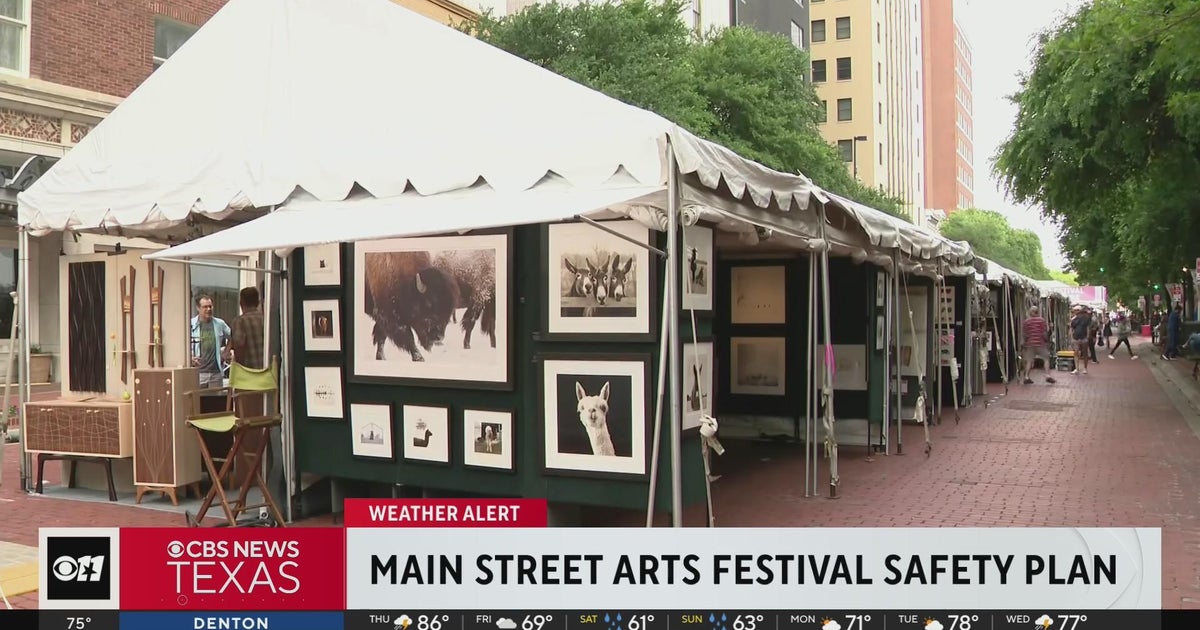 Fort Worth Main Street Art Festival weather safety plan CBS Texas