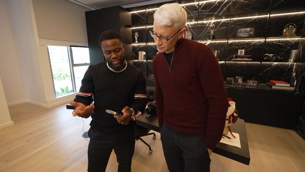 Kevin Hart and Anderson Cooper