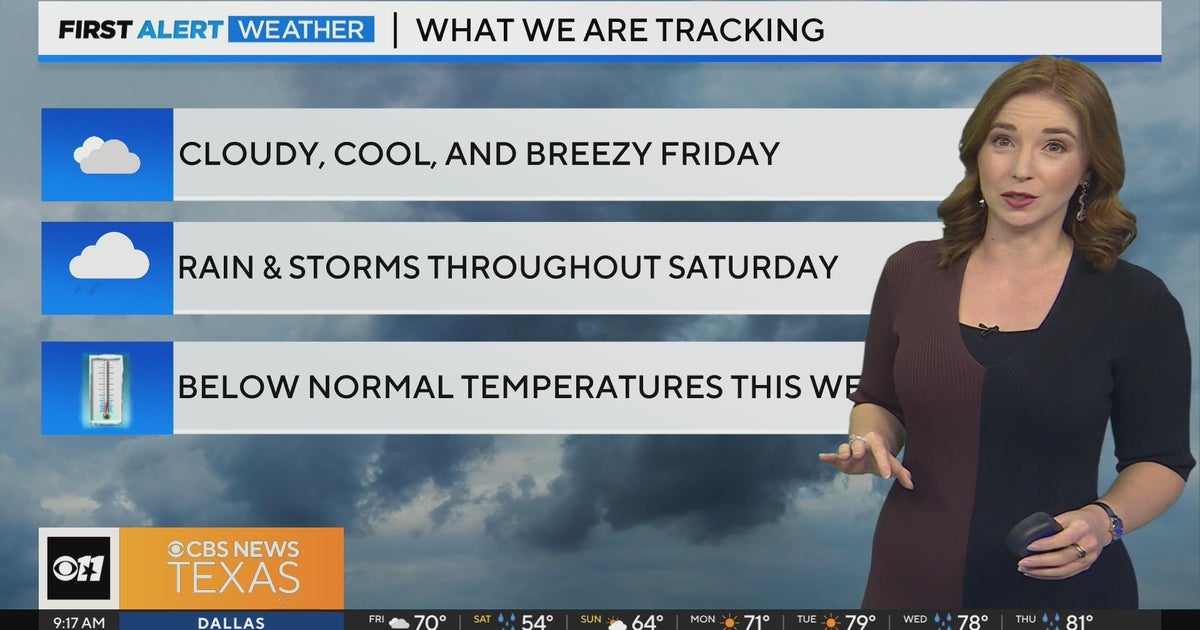 Cloudy Friday across North Texas ahead of a wet weekend - CBS Texas