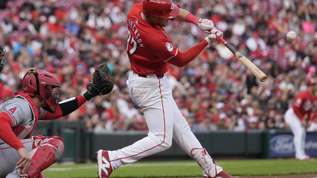 Stephenson hits 1st career grand slam, Fairchild drives in 2 as the
Reds beat the Angels 7-5