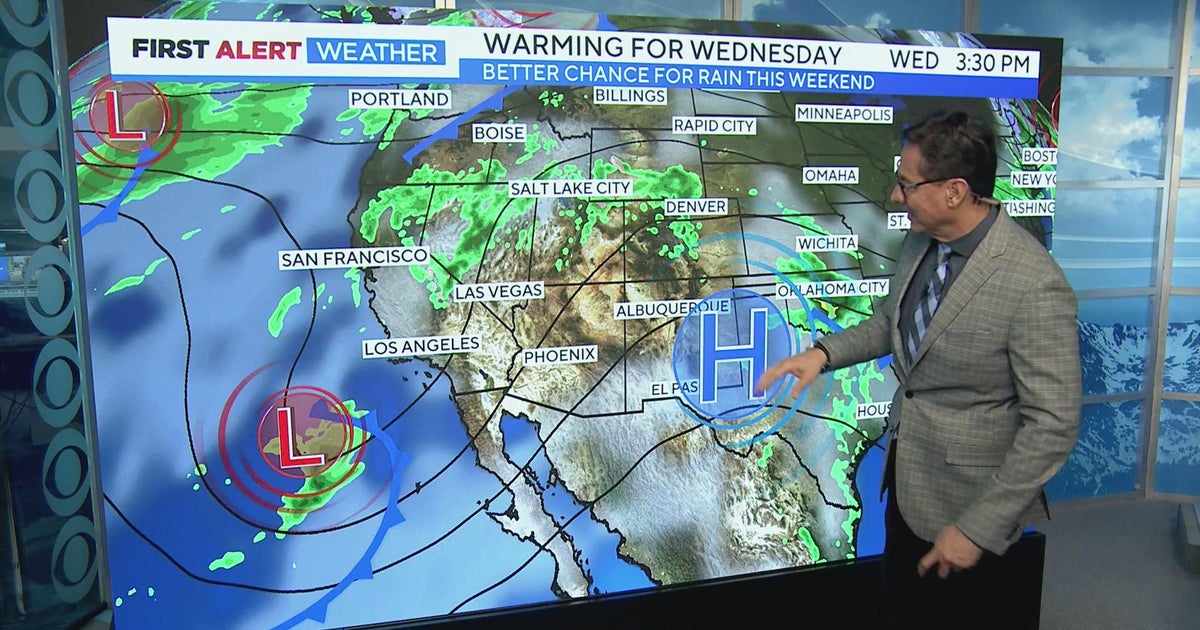Warmer Wednesday with soggy storms on the way by weeks end - CBS Colorado