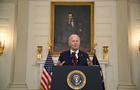 President Biden speaks during a meeting of his Competition Council in the State Dining Room of the White House in Washington, DC, on March 5, 2024. 