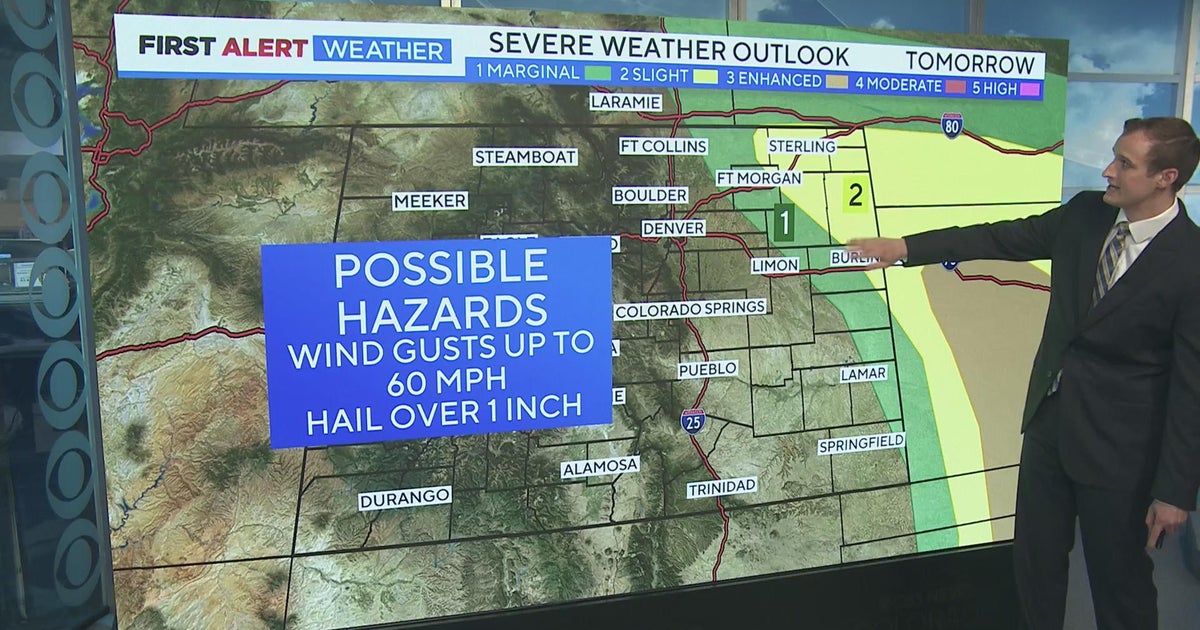 A few severe storms tomorrow across eastern Colorado - CBS Colorado