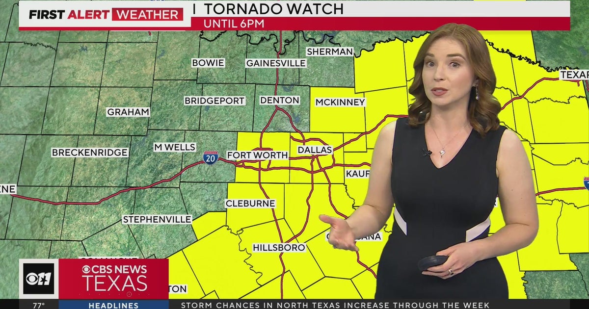 Tornado watch in effect for parts of North Texas through Friday evening ...