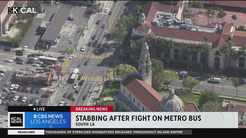 Man stabbed with knife in South LA after argument on bus