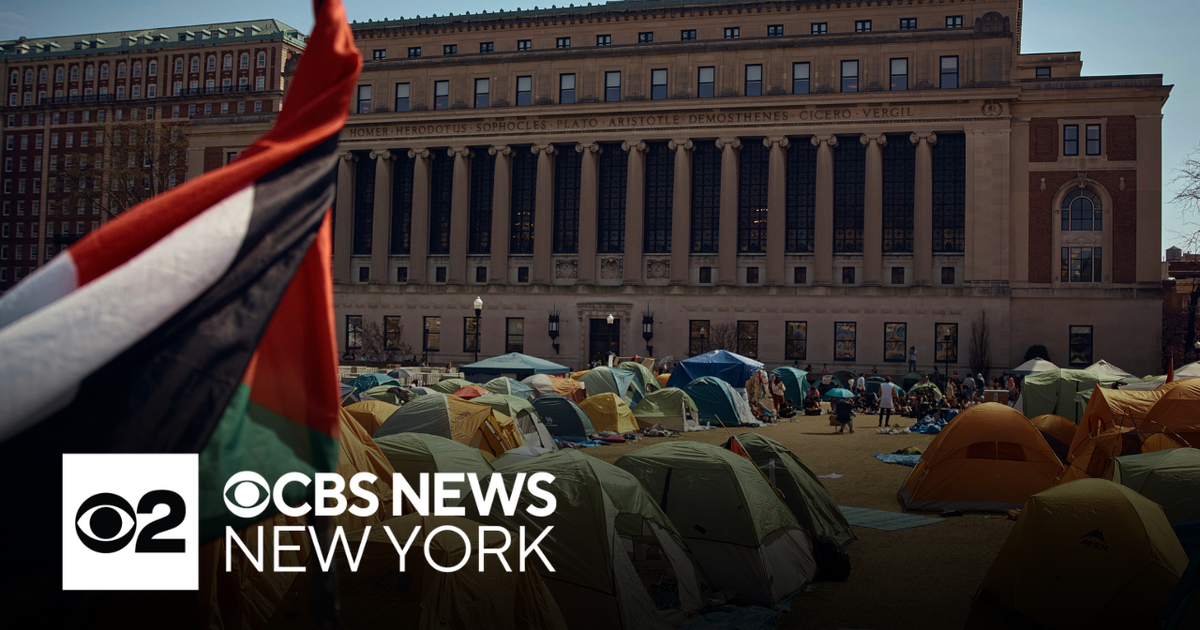 Columbia protests continue after talks break down over divestment - CBS ...