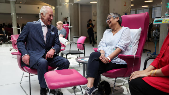 King Charles III And Queen Camilla Visit University College Hospital Macmillan Cancer Centre 