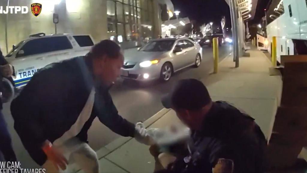 Bodycam video shows NJ Transit officers save choking child's life:
"Stay with me, buddy!"