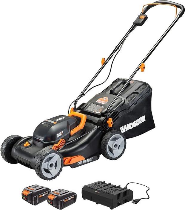 Worx 40V 17" Cordless Lawn Mower for Small Yards 