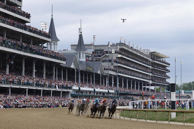 The section rounds move 1 during nan 149th moving of nan Kentucky Derby astatine Churchill Downs connected May 6, 2023, successful Louisville, Kentucky. 