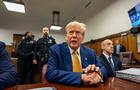 Former President Donald Trump attends his trial at Manhattan Criminal Court in New York City on May 2, 2024. 