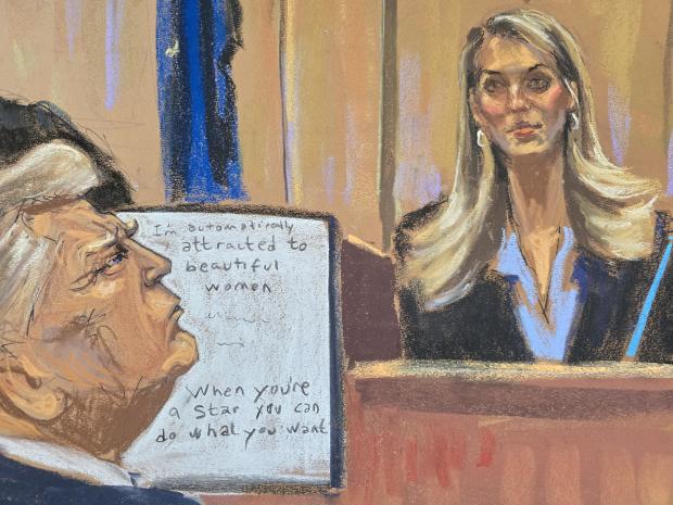 Hope Hicks testifies at the trial of former President Donald Trump in New York on Friday, May 3, 2024. 