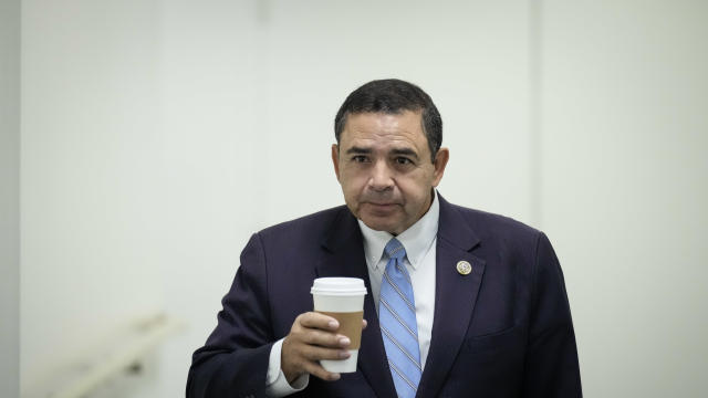 Rep. Henry Cuellar leaves a meeting with House Democrats at the U.S. Capitol on Nov. 17, 2022. 
