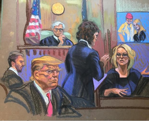 Stormy Daniels testifies at former President Donald Trump's criminal trial in New York on May 7, 2024. 