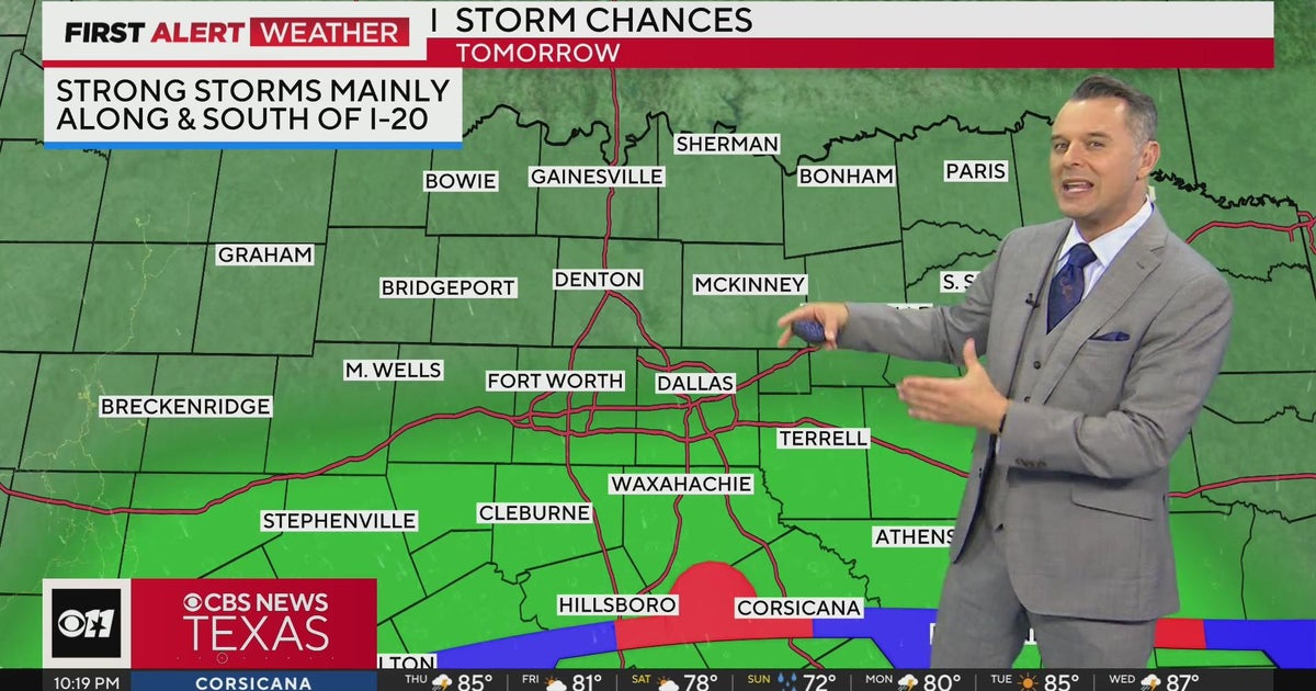 Strong storms possible in North Texas Thursday - CBS Texas