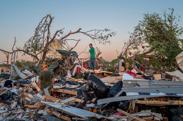 Town of Barnsdall, Oklahoma hit by deadly tornado