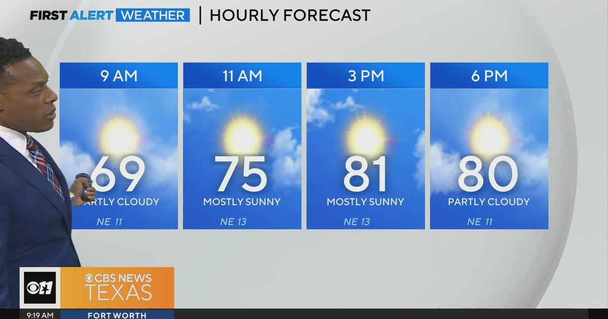 Sun, higher temps in North Texas Friday - CBS Texas