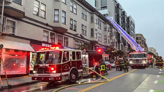 SFFD at Broadway and Polk St. in S.F. 