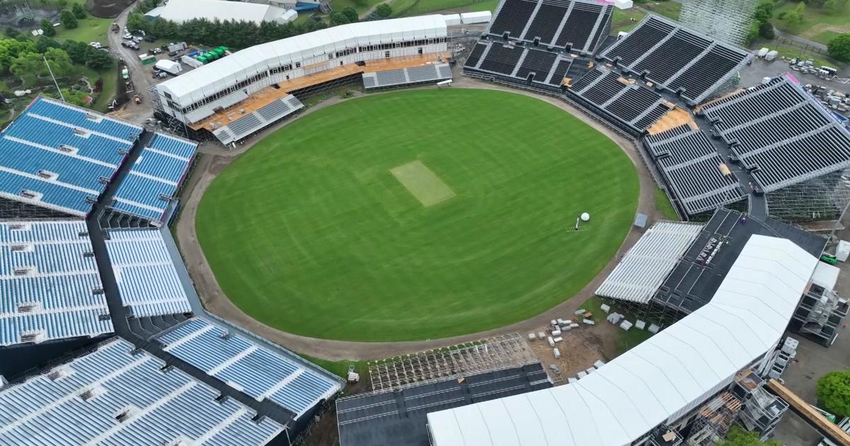 Take a sneak peek inside Nassau County’s recently unveiled stadium in preparation for the upcoming Cricket World Cup.