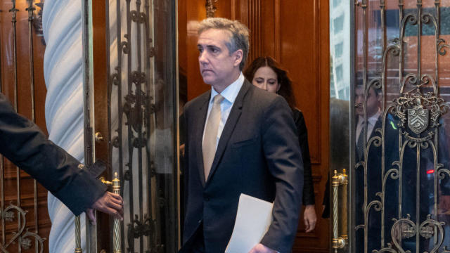 Michael Cohen leaves his apartment building on his way to Manhattan Criminal Court on May 16, 2024, in New York City. 