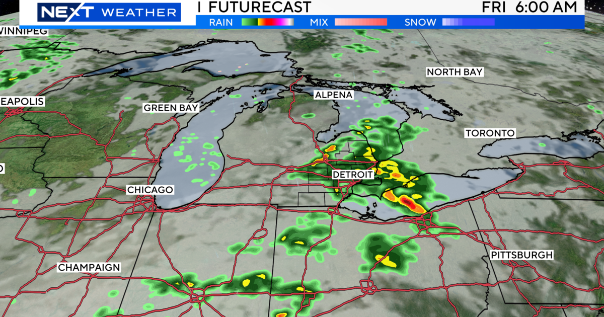 Showers and storms possible Friday in Southeast Michigan
