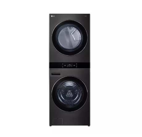 LG Single Unit Front Load LG WashTower with Center Control 5.0 cu.ft. Washer & 7.4 cu.ft. Gas Dryer