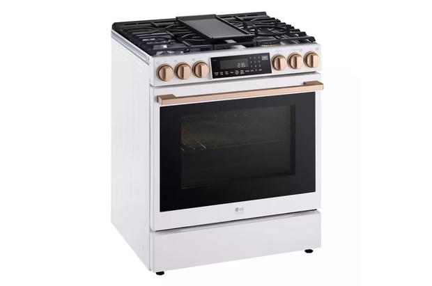 LG Studio InstaView Gas Slide-in Range with ProBake Convection and Air Fry 