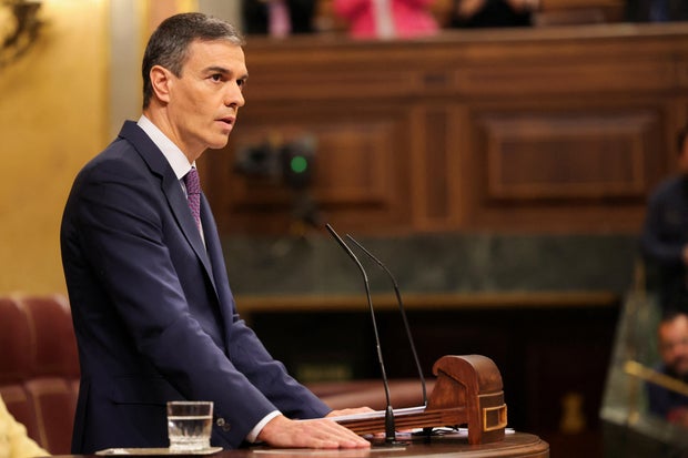 Spain's Prime Minister Sanchez announces recognition of Palestinian state
