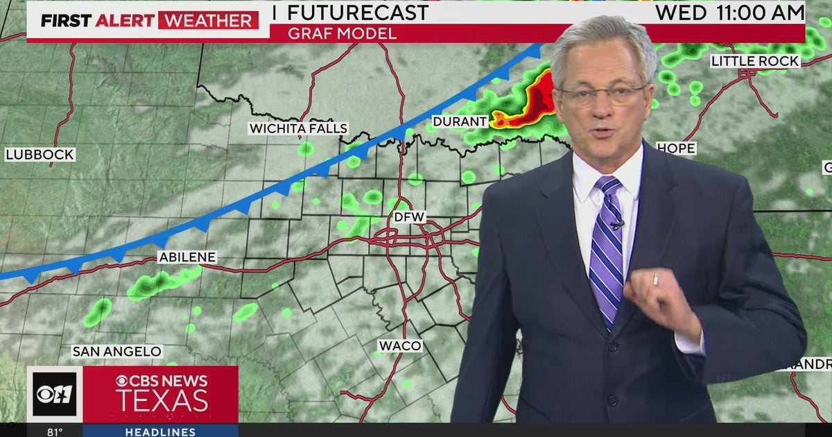 Strong thunderstorms to spread across North Texas Wednesday - CBS Texas