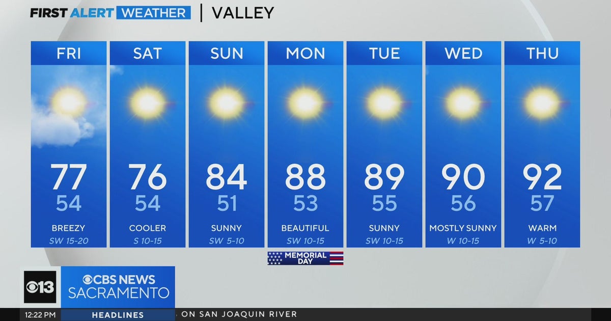 Thursday afternoon weather forecast - May 23, 2024