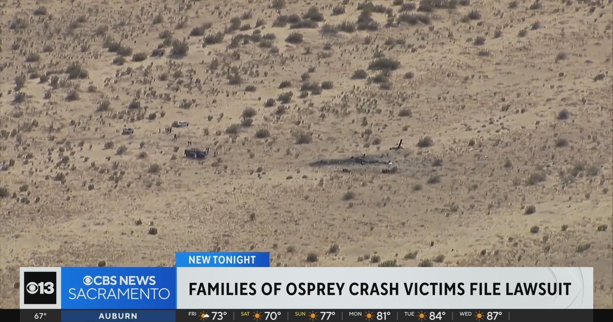 Families of California Osprey crash victims files lawsuit