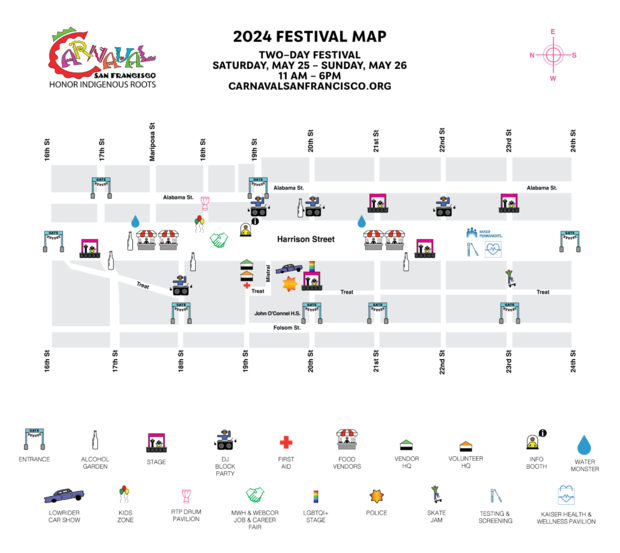 2024 SF Carnaval Festival map 