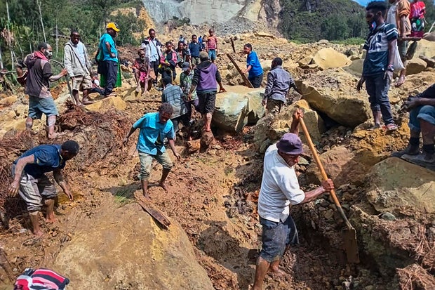 CORRECTION Landslide in Papua New Guinea