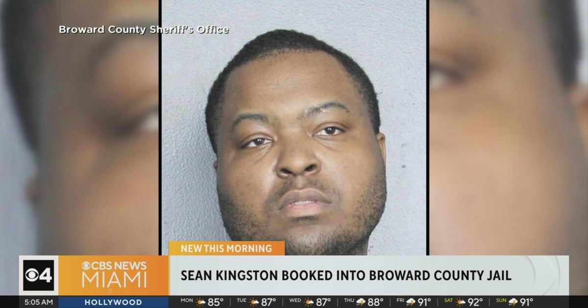 Singer Sean Kingson was booked in Broward's jail on Sunday night - CBS ...