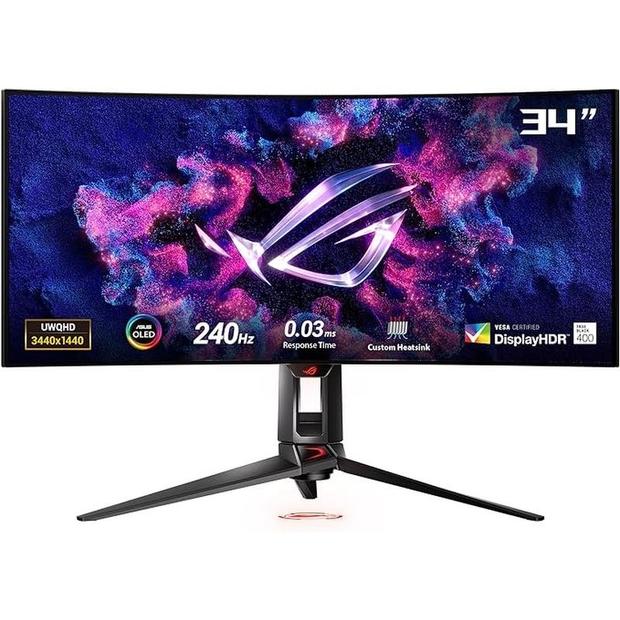 Asus ROG Swift OLED PG34WCDM ultrawide curved gaming monitor 