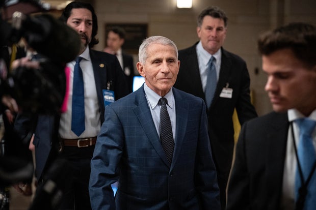 Dr. Anthony Fauci, former director of the National Institute of Allergy and Infectious Diseases (NIAID), arrives for a closed-door interview with the House Select Subcommittee on the Coronavirus Pandemic at the U.S. Capitol January 8, 2024 in Washington,