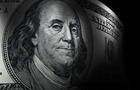 Benjamin Franklin's close up in a hundred dollar bill 