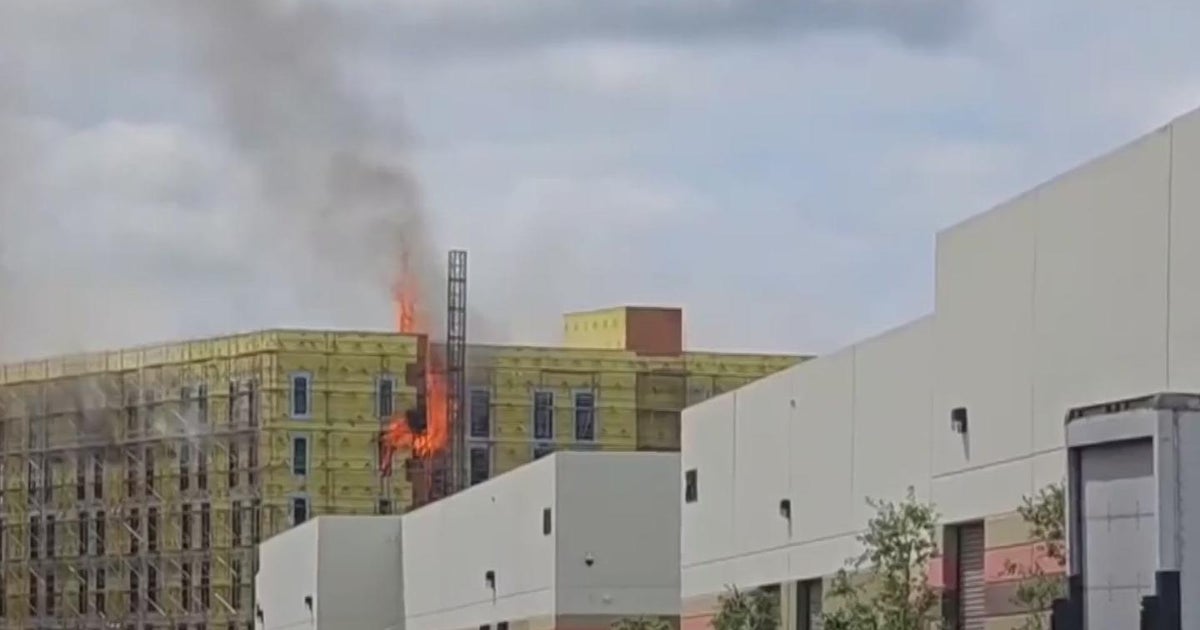 Neighbors evacuated during Redwood City construction site fire - CBS San Francisco