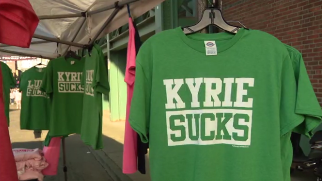 Boston fans kyrie sucks 