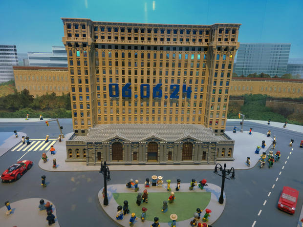 Lego celebrates reopening of Michigan Central Station with display 