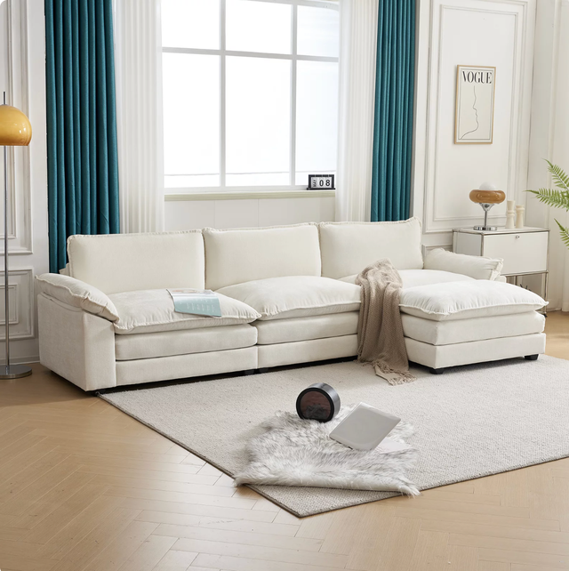Ktaxon Sectional Sofa L Shaped Couch with Chaise 