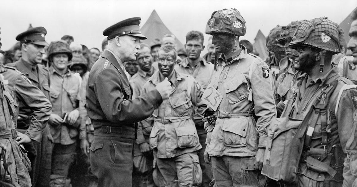 В навечерието на инвазията в D Day генерал Дуайт Айзенхауер