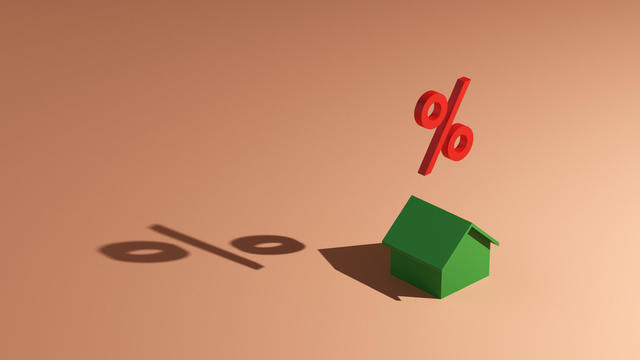 Housing market interest rate concept 