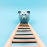 Piggy Bank Climbing a Stair 