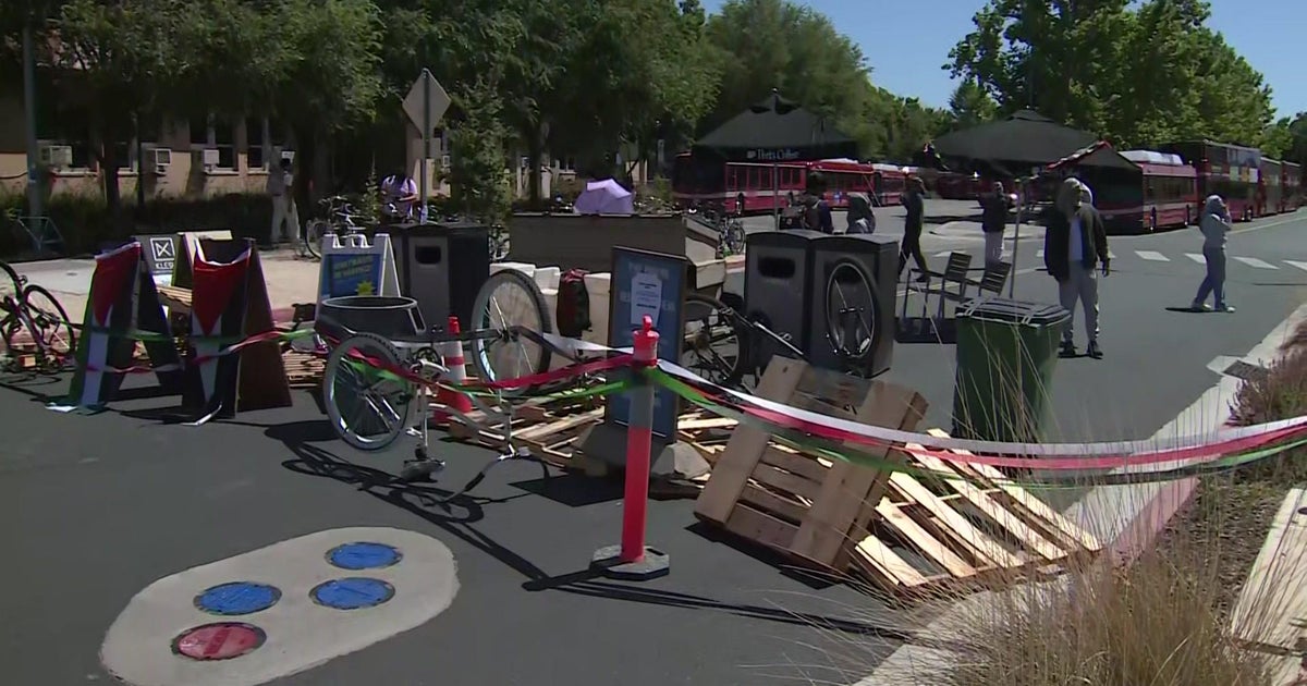 Pro-Palestinian demonstrators blockade street at UC Davis, disrupting bus service during finals week