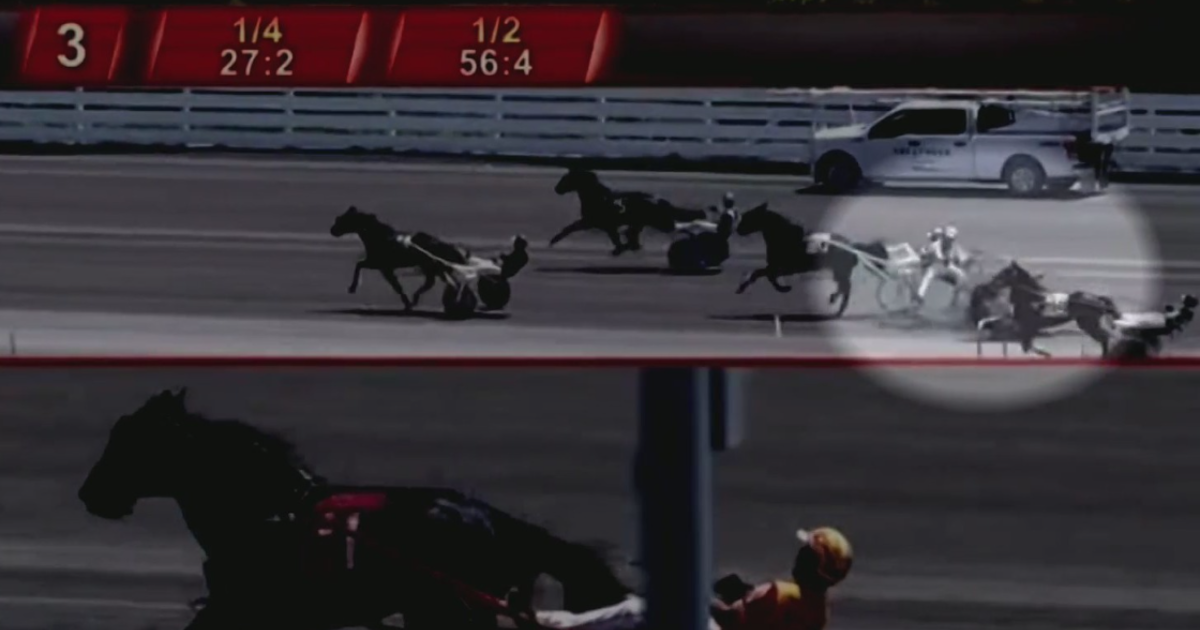 Driver hospitalized after crash during horse race at Hollywood Casino at The Meadows