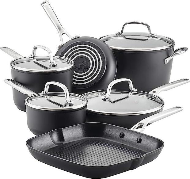 itchenAid Hard Anodized Induction Nonstick Cookware Pots and Pans Se 
